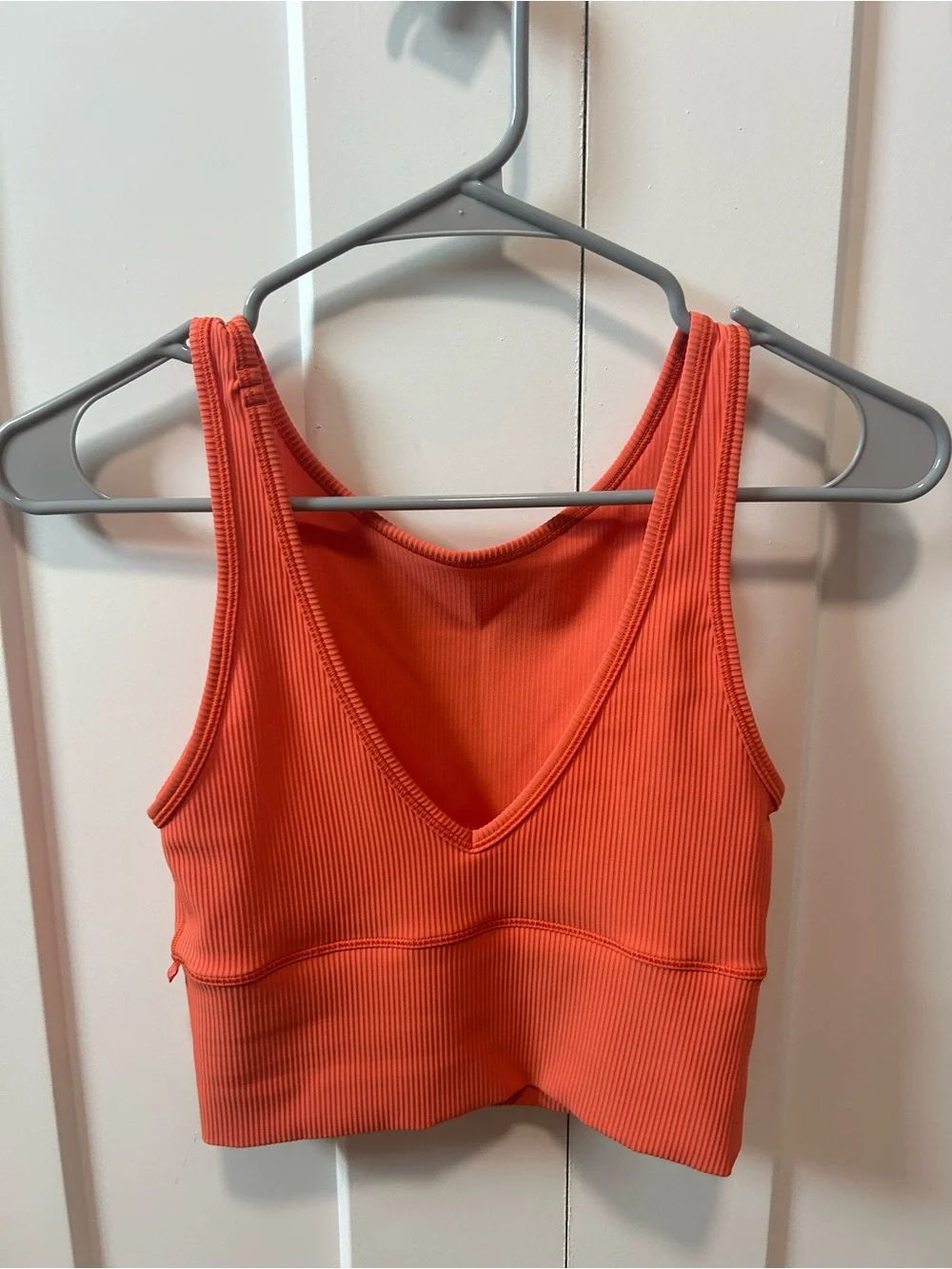 lululemon athletica Ribbed crop Tank Top - Coral Orange